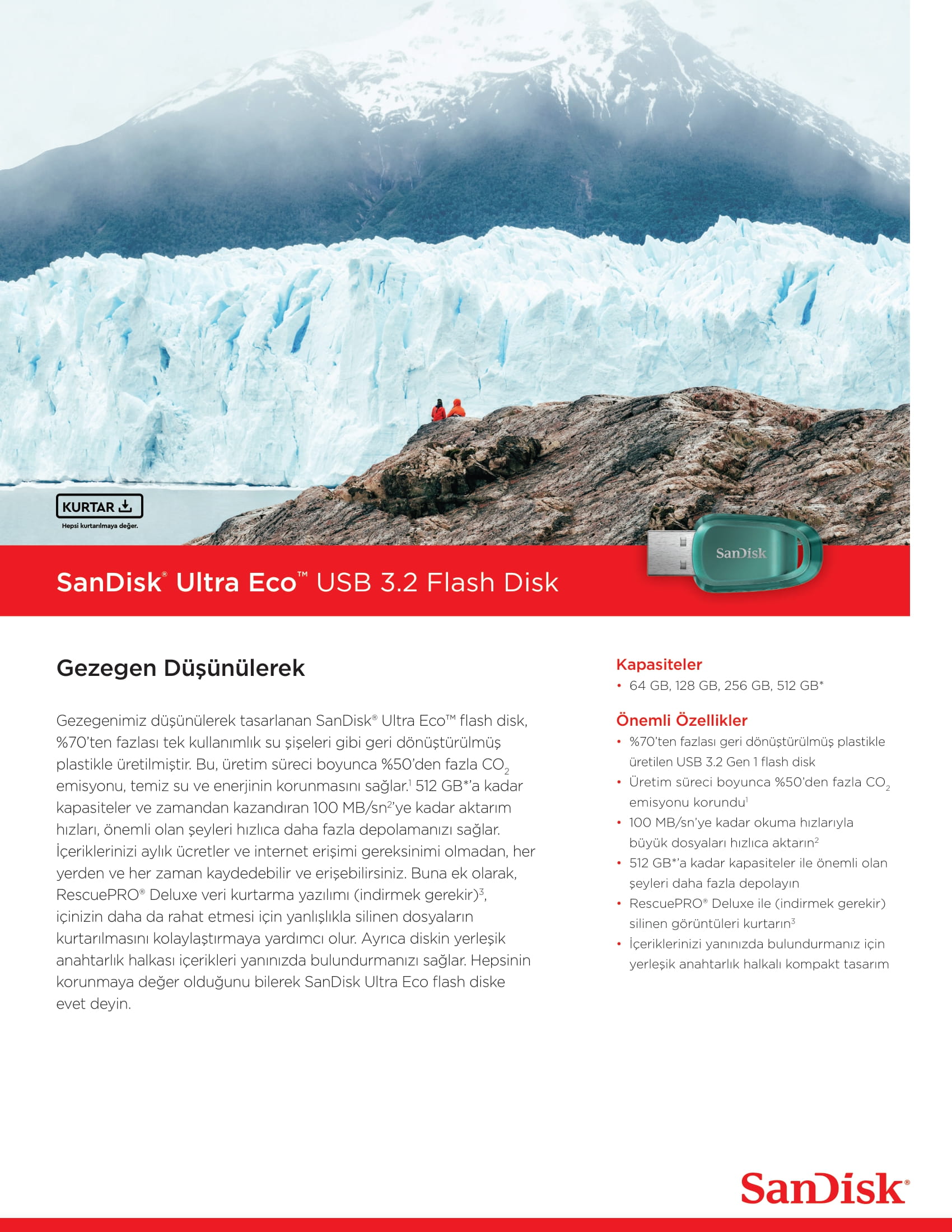  SanDisk 128GB Ultra Eco SDCZ96-128G-G46 USB 3.2