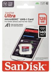 SanDisk Ultra 128GB 140MB/s microSDXC UHS-I Hafıza Kartı SDSQUAB-128G-GN6MN