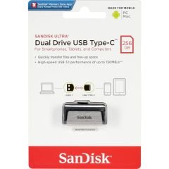 SanDisk Ultra Dual Drive 256GB 150MB/s Type-C USB 3.1 Flash Bellek SDDDC2-256G-G46