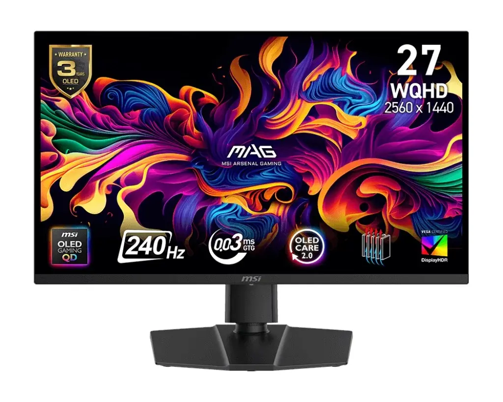 MSI MAG 273QP QD-OLED X24 26.5'' 0.03 ms 2K Pivot 240 Hz Oyuncu Monitörü