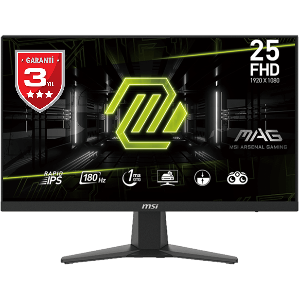 MSI MAG 256F 24.5'' FHD FLAT RAPID IPS 180HZ 1MS FREESYNC GAMING MONITOR