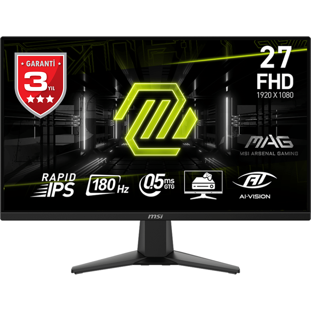 MSI MAG 275F 27'' FHD FLAT RAPID IPS 180HZ 0.5MS (GTG) ADAPTIVE-SYNC GAMING MONITÖR