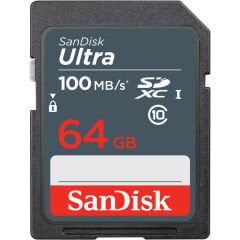 SanDisk Ultra 64GB 100MB/s SDHC/SDXC Class 10 UHS-I Hafıza Kartı SDSDUNR-064G-GN3IN
