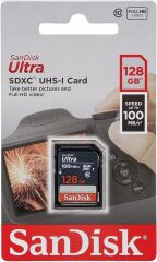 SanDisk Ultra 128GB 100MB/s SDHC/SDXC Class 10 UHS-I Hafıza Kartı SDSDUNR-128G-GN3IN