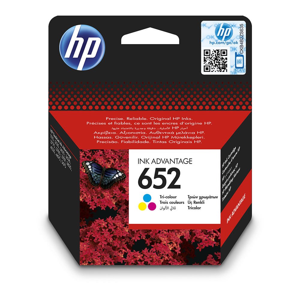 HP F6V24AE (652) UC RENKLI MUREKKEP KARTUSU 200 SAYFA (ORIGINAL)