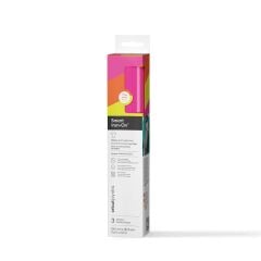 Cricut 2011676 Joy Xtra Smart Iron On 24x30.5cm 3 Sayfa Neon Pembe Sari Turuncu