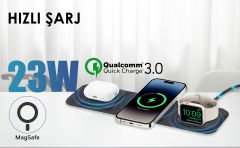 Honeywell Zest MagSafe 3 in 1 Kablosuz Şarj Cihazı HC000055