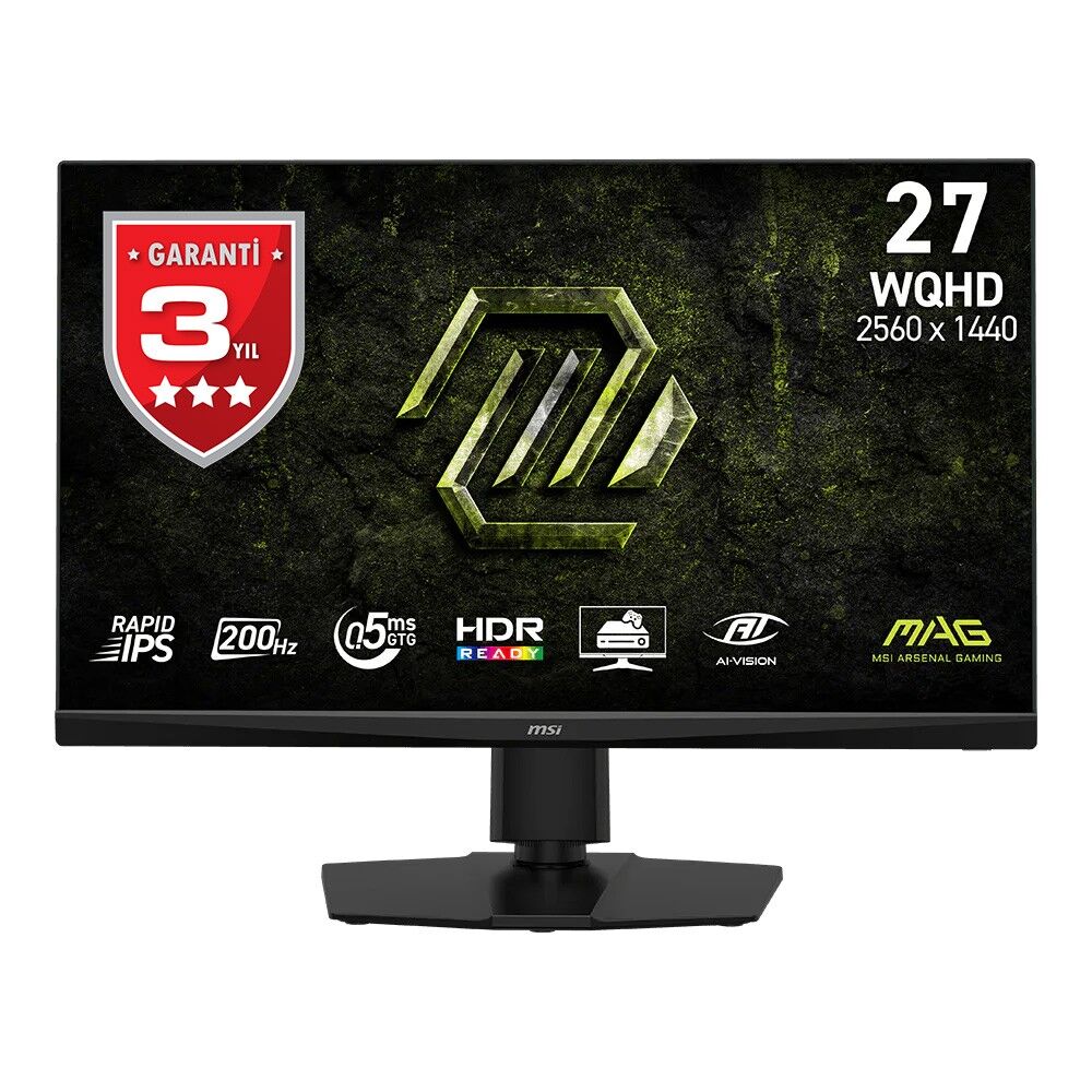 MSI MAG 275QF E20 27″ 200Hz 0.5ms 2K WQHD Adaptive Sync Rapid IPS Gaming Monitör