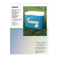 Cricut 2011889 Yazdirilabilir Suya Dayanikli Beyaz Holografik Sticker Seti A4 5 Sayfa