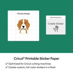 Cricut 2011889 Yazdirilabilir Suya Dayanikli Beyaz Holografik Sticker Seti A4 5 Sayfa
