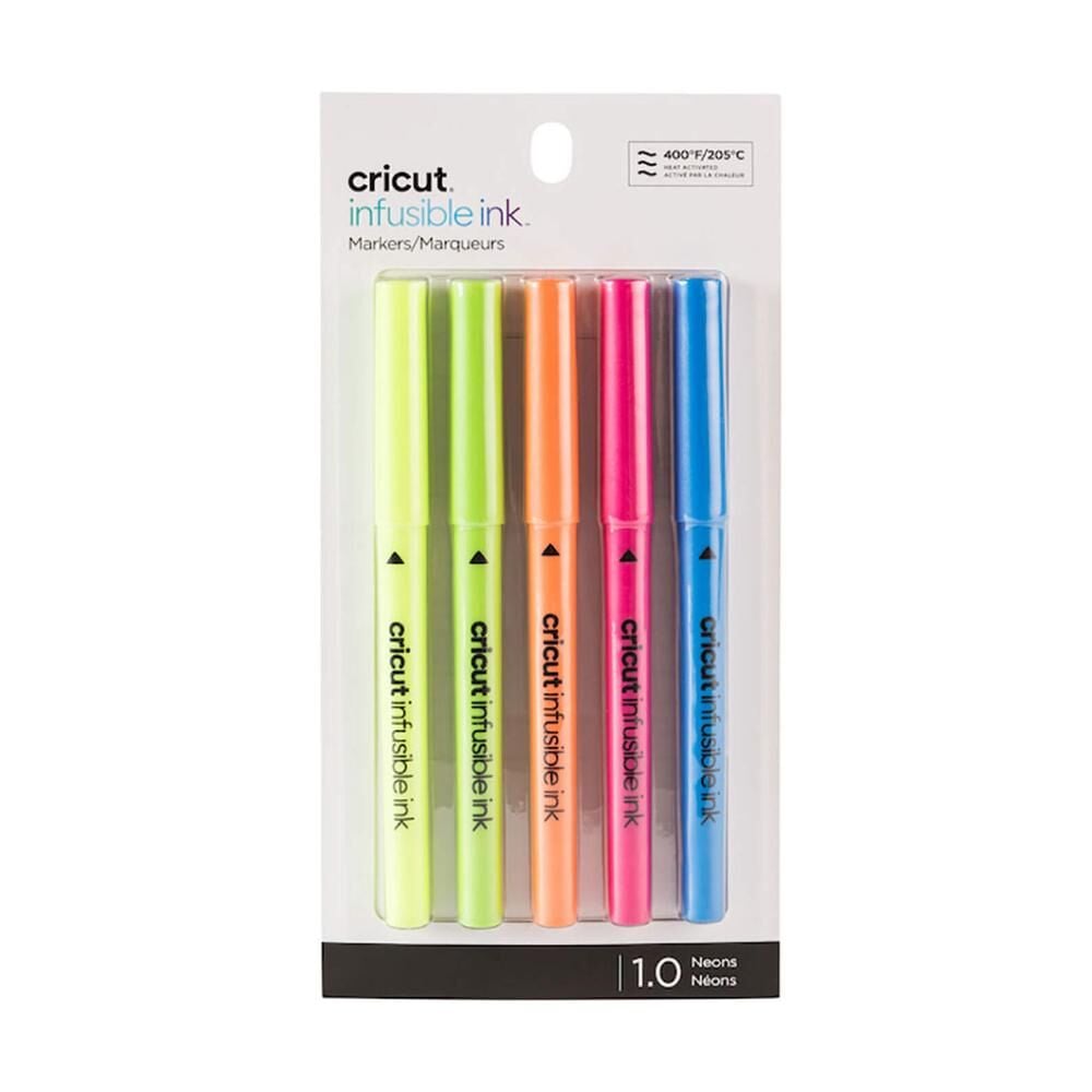 Cricut 2006258 Explore Maker Infusible Ink Orta Uclu Kalem Seti 5Li Paket Neon Renkler