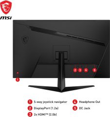 MSI G321Q 31.5 IPS QHD 170HZ 1MS FREESYNC PREMIUM FLAT GAMING MONITOR