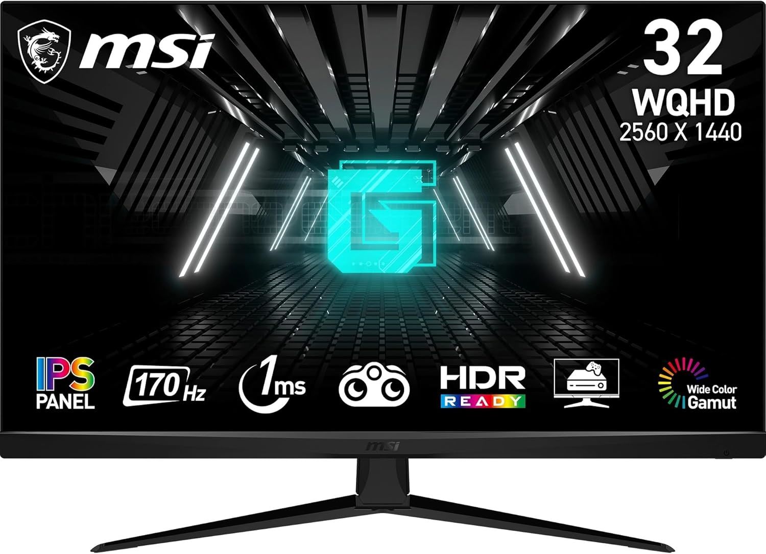 MSI G321Q 31.5 IPS QHD 170HZ 1MS FREESYNC PREMIUM FLAT GAMING MONITOR