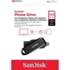 SanDisk Phone Drive 256GB SDDDC6-256G-G46 USB & Type-C Flash Bellek