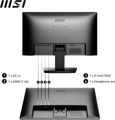 MSI PRO MP223 21.5 FHD FLAT VA 100HZ ANTI-GLARE MONITOR