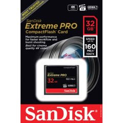 SanDisk Extreme PRO CompactFlash 32GB SDCFXPS-032G-X46 160MB/s 4K Hafıza Kartı