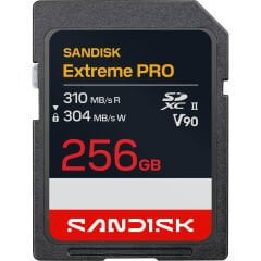 SANDISK Extreme PRO 256GB SDSDXDE-256G-GN4IN 310MB/s UHS-II V90 SDXC 8K Hafıza Kartı