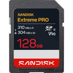 SANDISK Extreme PRO 128GB SDSDXDE-128G-GN4IN 310MB/s UHS-II V90 SDXC 8K Hafıza Kartı