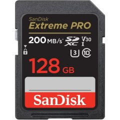 SanDisk Extreme Pro 128GB 200/90MB/s SDXC V30 UHS-I U3 Hafıza Kartı SDSDXXD-128G-GN4IN