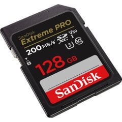 SanDisk Extreme Pro 128GB 200/90MB/s SDXC V30 UHS-I U3 Hafıza Kartı SDSDXXD-128G-GN4IN