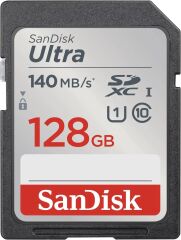SanDisk Ultra 128GB 140MB/s SDHC/SDXC Class 10 UHS-I Hafıza Kartı SDSDUNB-128G-GN6IN