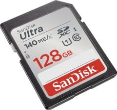 SanDisk Ultra 128GB 140MB/s SDHC/SDXC Class 10 UHS-I Hafıza Kartı SDSDUNB-128G-GN6IN
