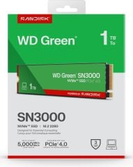 WD Green SN3000 1TB WDS100T4G0E 5000/4200MB/s PCIe Gen4x4 M.2 2280 NVMe SSD