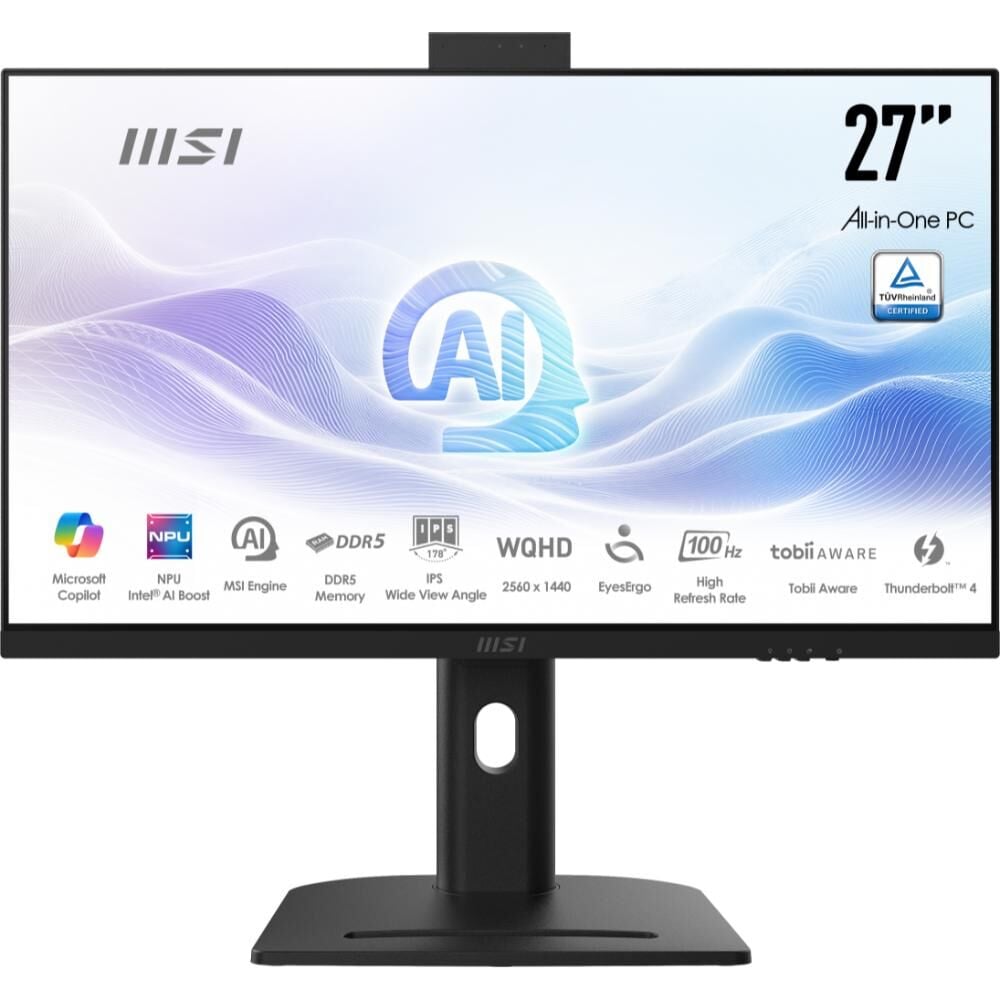 MSI MODERN AM273QP AI 1UM-419XEU 27 WQHD ULTRA 7 155H 16GB DDR5 1TB SSD FDOS SIYAH AIO PC