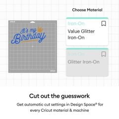 Cricut 2012076 Ekonomik Iron On Isiltili 25cmx2.4m Gumus