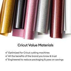 Cricut 2012076 Ekonomik Iron On Isiltili 25cmx2.4m Gumus