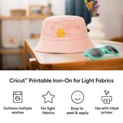 Cricut 2011838 Yazdirilabilir Iron On Acik Renk Kumaslar Icin A4 5 Sayfa