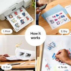Cricut 2012792 Yazdirilabilir Magnet Kagidi A4 Beyaz 3 Sayfa