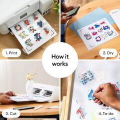 Cricut 2012792 Yazdirilabilir Magnet Kagidi A4 Beyaz 3 Sayfa
