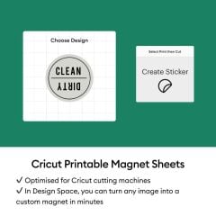 Cricut 2012792 Yazdirilabilir Magnet Kagidi A4 Beyaz 3 Sayfa