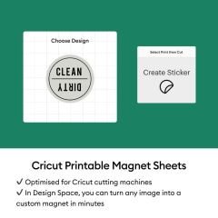 Cricut 2012792 Yazdirilabilir Magnet Kagidi A4 Beyaz 3 Sayfa