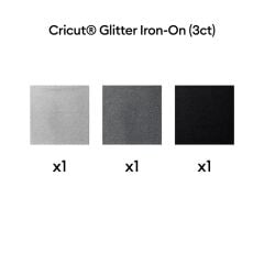Cricut 2011460 Isiltili Iron On 30x30cm 3 Sayfa Siyah Koyu Gumus Acik Gumus
