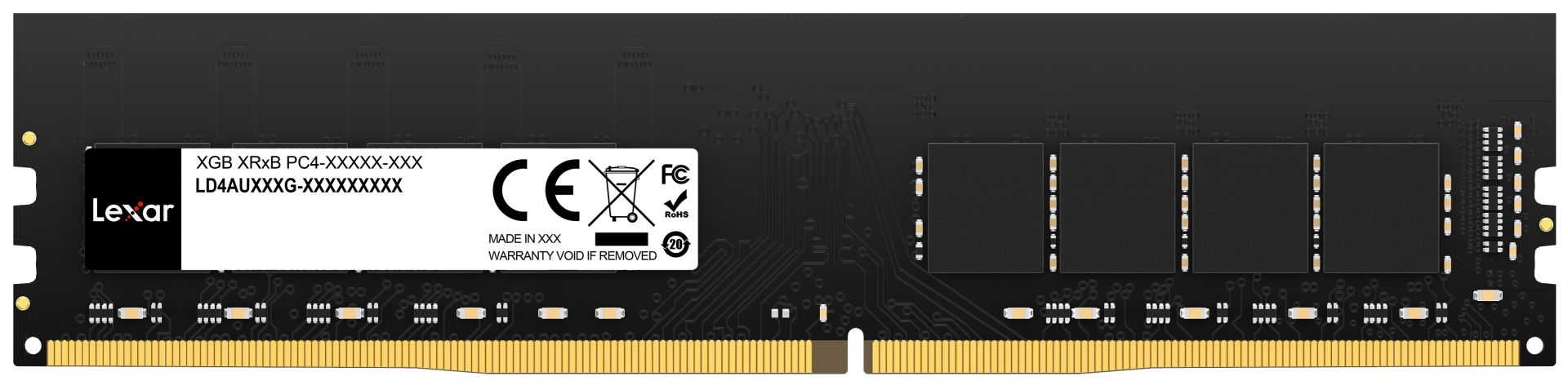 Lexar 32GB 3200Mhz DDR4 U-DIMM CL22 288 Pin 1.2V Ram Bellek LD4AU032G-B3200GSST