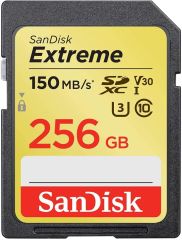 SanDisk Extreme 256GB 150MB/s SDXC V30 UHS-I U3 Hafıza Kartı SDSDXV5-256G-GNCIN