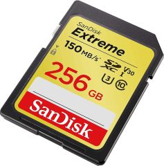 SanDisk Extreme 256GB 150MB/s SDXC V30 UHS-I U3 Hafıza Kartı SDSDXV5-256G-GNCIN