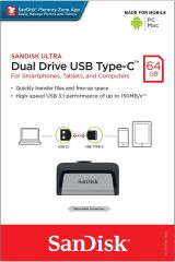 SanDisk Ultra Dual Drive 64GB Type-C USB 3.1 Flash Bellek SDDDC2-064G-G46