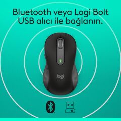Logitech Signature M650 Küçük ve Orta Boy Sağ El Için Sessiz Kablosuz Mouse - Siyah 910-006253