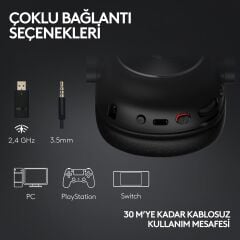 Logitech Pro X 2 LightSpeed Kablosuz Kulak Üstü Oyun Kulaklığı - Beyaz 981-001269