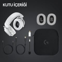 Logitech Pro X 2 LightSpeed Kablosuz Kulak Üstü Oyun Kulaklığı - Beyaz 981-001269