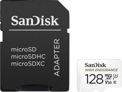 SanDisk High Endurance 128GB 100/40MB/s microSDXC C10 V30 Adaptörlü Hafıza Kartı SDSQQNR-128G-GN6IA