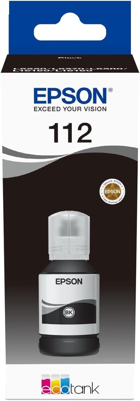 Epson EcoTank 112 127ml Orjinal Black (Siyah) Mürekkep Kartuş C13T06C14A