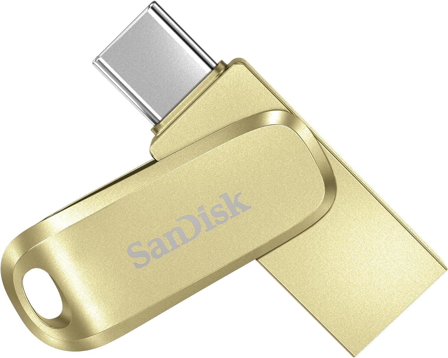 SanDisk Ultra Dual Drive Luxe 256GB Type-C USB 3.2 Flash Bellek Gold SDDDC4-256G-G46GD