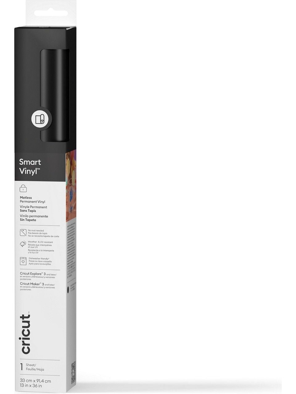 Cricut Smart Vinil Kalıcı 33X91cm 1 Sayfa Siyah 2011314