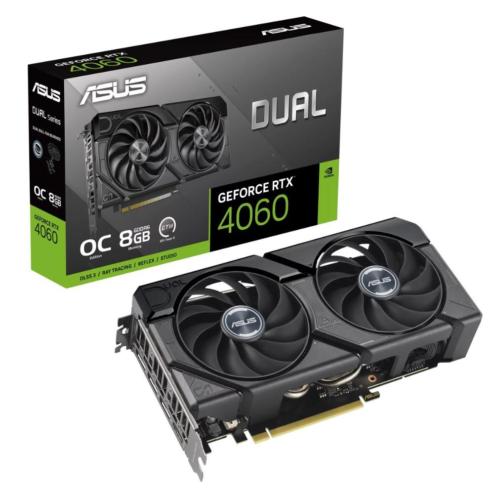 Asus Dual GeForce RTX 4060 O8G EVO 8GB GDDR6 128 Bit DLSS3 Ekran Kartı
