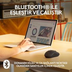 Logitech M240 Sessiz Kompakt Kablosuz Bluetooth Mouse - Siyah 910-007119