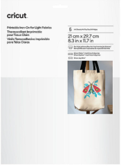 Cricut Yazdırılabilir Iron On Açık Renk Kumaşlar İçin 5 Sayfa 2010393